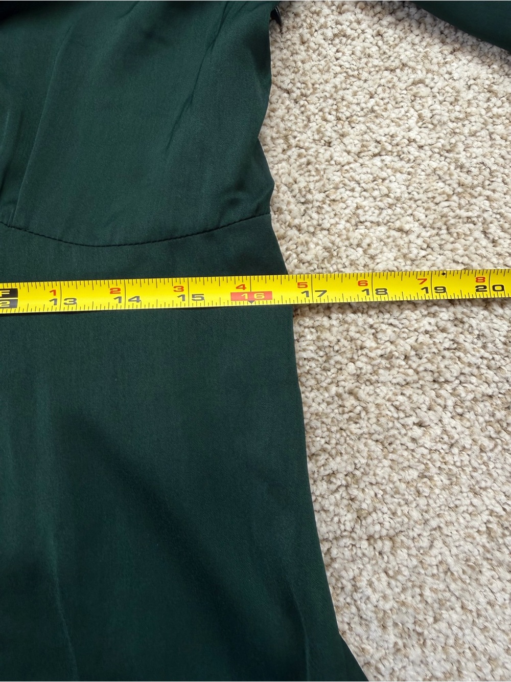 New GAP Women Satin Empire Maxi Dress  Essex Green V neck Long Sleeve M Tall - Picture 10 of 14